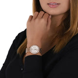 Buy Shop Michael Kors Camille Multifunction White Dial Rose Gold Steel Strap Watch For Women - MK6845 USA Online