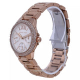 Buy Shop Michael Kors Camille Multifunction White Dial Rose Gold Steel Strap Watch For Women - MK6845 USA Online