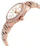Buy Shop Michael Kors Camille Multifunction White Dial Rose Gold Steel Strap Watch For Women - MK6845 USA Online