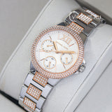 Buy Shop Michael Kors Camille Multifunction White Dial Two Tone Steel Strap Watch For Women - MK6846 USA Online