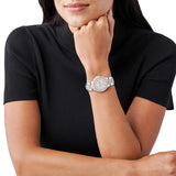 Buy Shop Michael Kors Camille Multifunction White Dial Two Tone Steel Strap Watch For Women - MK6846 USA Online