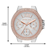 Buy Shop Michael Kors Camille Multifunction White Dial Two Tone Steel Strap Watch For Women - MK6846 USA Online