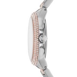 Buy Shop Michael Kors Camille Multifunction White Dial Two Tone Steel Strap Watch For Women - MK6846 USA Online