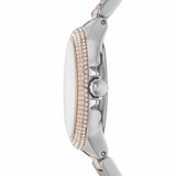 Buy Shop Michael Kors Camille Multifunction White Dial Two Tone Steel Strap Watch For Women - MK6846 USA Online