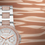 Buy Shop Michael Kors Camille Multifunction White Dial Two Tone Steel Strap Watch For Women - MK6846 USA Online