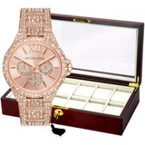 Buy Shop Michael Kors Camille Multifunctional Crystals Rose Gold Dial Rose Gold Steel Strap Watch for Women - MK6961 USA Online