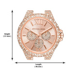 Buy Shop Michael Kors Camille Multifunctional Crystals Rose Gold Dial Rose Gold Steel Strap Watch for Women - MK6961 USA Online