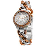 Buy Shop Michael Kors Camille Pavé Chronograph Silver Dial Two Tone Steel Strap Watch for Women - MK6843 USA Online