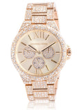 Buy Shop Michael Kors Camille Pavé Crystals Gold Dial Gold Steel Strap Watch for Women - MK6958 USA Online