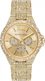 Buy Shop Michael Kors Camille Pavé Crystals Gold Dial Gold Steel Strap Watch for Women - MK6958 USA Online