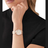 Buy Shop Michael Kors Camille Quartz Mother of Pearl White Dial Rose Gold Steel Strap Watch For Women - MK7364 USA Online