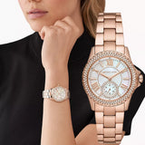 Buy Shop Michael Kors Camille Quartz Mother of Pearl White Dial Rose Gold Steel Strap Watch For Women - MK7364 USA Online