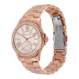 Buy Shop Michael Kors Camille Quartz Mother of Pearl White Dial Rose Gold Steel Strap Watch For Women - MK7364 USA Online