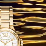 Buy Shop Michael Kors Camille Quartz White Dial Gold Steel Strap Watch For Women - MK7255 USA Online