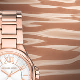 Buy Shop Michael Kors Camille Quartz White Dial Rose Gold Steel Strap Watch For Women - MK7256 USA Online