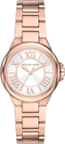 Buy Shop Michael Kors Camille Quartz White Dial Rose Gold Steel Strap Watch For Women - MK7256 USA Online
