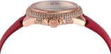 Buy Shop Michael Kors Camille Three Hand Crystals Rose Gold Dial Red Leather Strap Watch For Women - MK4701 USA Online