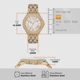Buy Shop Michael Kors Camille Three-Hand Crystals White Dial Gold Steel Strap Watch for Women - MK4800 USA Online