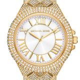 Buy Shop Michael Kors Camille Three-Hand Crystals White Dial Gold Steel Strap Watch for Women - MK4800 USA Online