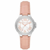 Buy Shop Michael Kors Camille Three-Hand Crystals White Dial Pink Leather Strap Watch for Women - MK2963 USA Online