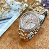 Buy Shop Michael Kors Camille Three Hand Rose Gold Dial Rose Gold Steel Strap Watch For Women - MK7197 USA Online