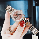Buy Shop Michael Kors Camille Three Hand Rose Gold Dial Rose Gold Steel Strap Watch For Women - MK7197 USA Online