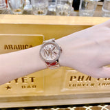 Buy Shop Michael Kors Camille Three Hand Rose Gold Dial Rose Gold Steel Strap Watch For Women - MK7197 USA Online