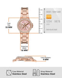 Buy Shop Michael Kors Camille Three Hand Rose Gold Dial Rose Gold Steel Strap Watch For Women - MK7197 USA Online