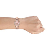 Buy Shop Michael Kors Camille Three Hand Rose Gold Dial Rose Gold Steel Strap Watch For Women - MK7197 USA Online