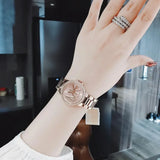 Buy Shop Michael Kors Camille Three Hand Rose Gold Dial Rose Gold Steel Strap Watch For Women - MK7197 USA Online