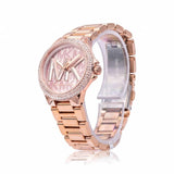 Buy Shop Michael Kors Camille Three Hand Rose Gold Dial Rose Gold Steel Strap Watch For Women - MK7197 USA Online