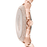 Buy Shop Michael Kors Camille Three Hand Rose Gold Dial Rose Gold Steel Strap Watch For Women - MK7197 USA Online