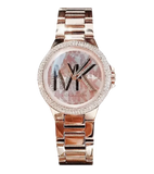 Buy Shop Michael Kors Camille Three Hand Rose Gold Dial Rose Gold Steel Strap Watch For Women - MK7197 USA Online