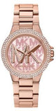 Buy Shop Michael Kors Camille Three Hand Rose Gold Dial Rose Gold Steel Strap Watch For Women - MK7197 USA Online