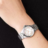 Buy Shop Michael Kors Camille Three Hand Silver Dial Silver Steel Strap Watch For Women - MK7259 USA Online