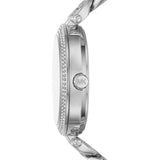 Buy Shop Michael Kors Catelyn Quartz Crystals Silver Dial Silver Steel Strap Watch For Women - MK4675 USA Online