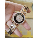 Buy Shop Michael Kors Catlin Black Dial Gold Steel Strap Watch for Women - MK3338 USA Online