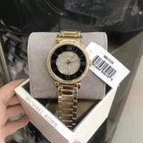 Buy Shop Michael Kors Catlin Black Dial Gold Steel Strap Watch for Women - MK3338 USA Online