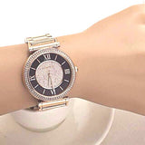 Buy Shop Michael Kors Catlin Black Dial Rose Gold Steel Strap Watch for Women - MK3339 USA Online