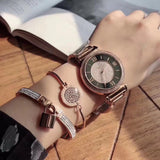 Buy Shop Michael Kors Catlin Black Dial Rose Gold Steel Strap Watch for Women - MK3339 USA Online