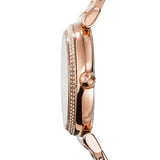 Buy Shop Michael Kors Catlin Black Dial Rose Gold Steel Strap Watch for Women - MK3339 USA Online