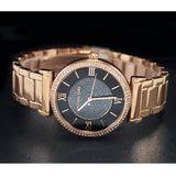 Buy Shop Michael Kors Catlin Black Diamonds Dial Rose Gold Steel Strap Watch for Women - MK3356 USA Online