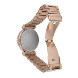 Buy Shop Michael Kors Catlin Black Diamonds Dial Rose Gold Steel Strap Watch for Women - MK3356 USA Online