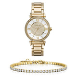Buy Shop Michael Kors Catlin Mother of Pearl Dial Gold Steel Strap Watch for Women - MK3332 USA Online