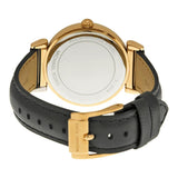 Buy Shop Michael Kors Catlin Rose Gold Crystal Dial Black Leather Strap Watch for Women - MK2376 USA Online