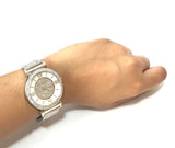 Michael Kors Catlin Silver Dial Silver Steel Strap Watch for Women - MK3355