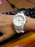 Buy Shop Michael Kors Ceramic White Dial White Steel Strap Watch for Women - MK5387 USA Online