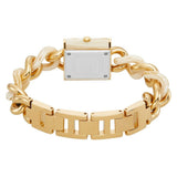 Buy Shop Michael Kors Chain Lock Analog Crystals Silver Dial Gold Steel Strap Watch for Women - MK4809 USA Online