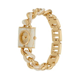 Buy Shop Michael Kors Chain Lock Analog Crystals Silver Dial Gold Steel Strap Watch for Women - MK4809 USA Online