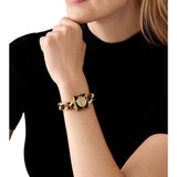 Buy Shop Michael Kors Chain Lock Analog Silver Dial Two Tone Steel Strap Watch for Women - MK4808 USA Online